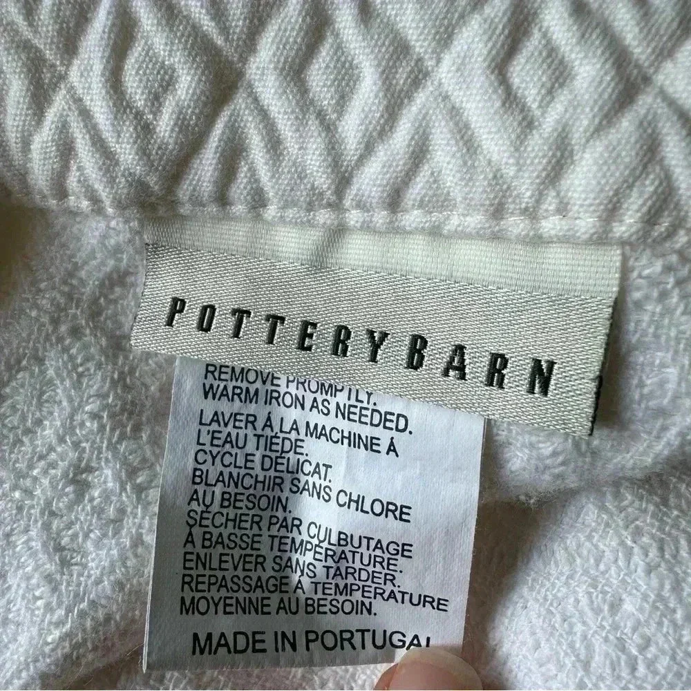 Pottery Barn Heavy Cotton Shams Pillow Cases Covers Set Of 2